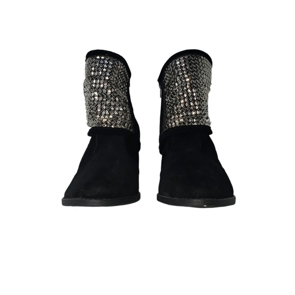 BEIRA RIO Black Faux Suede Boots Booties Silver Studs Size 38 US SIZE 9 - Picture 3 of 12